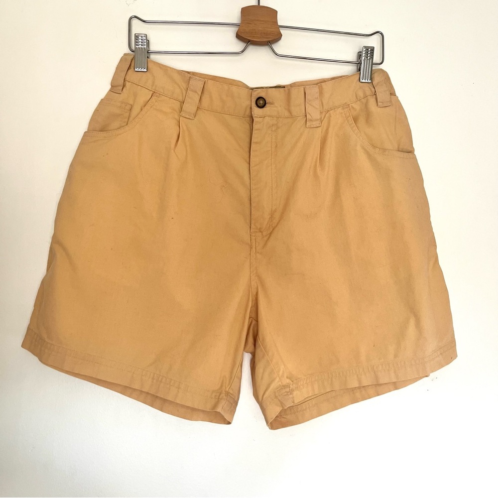 Vintage 100% cotton 80s/90s butter yellow outdoor shorts